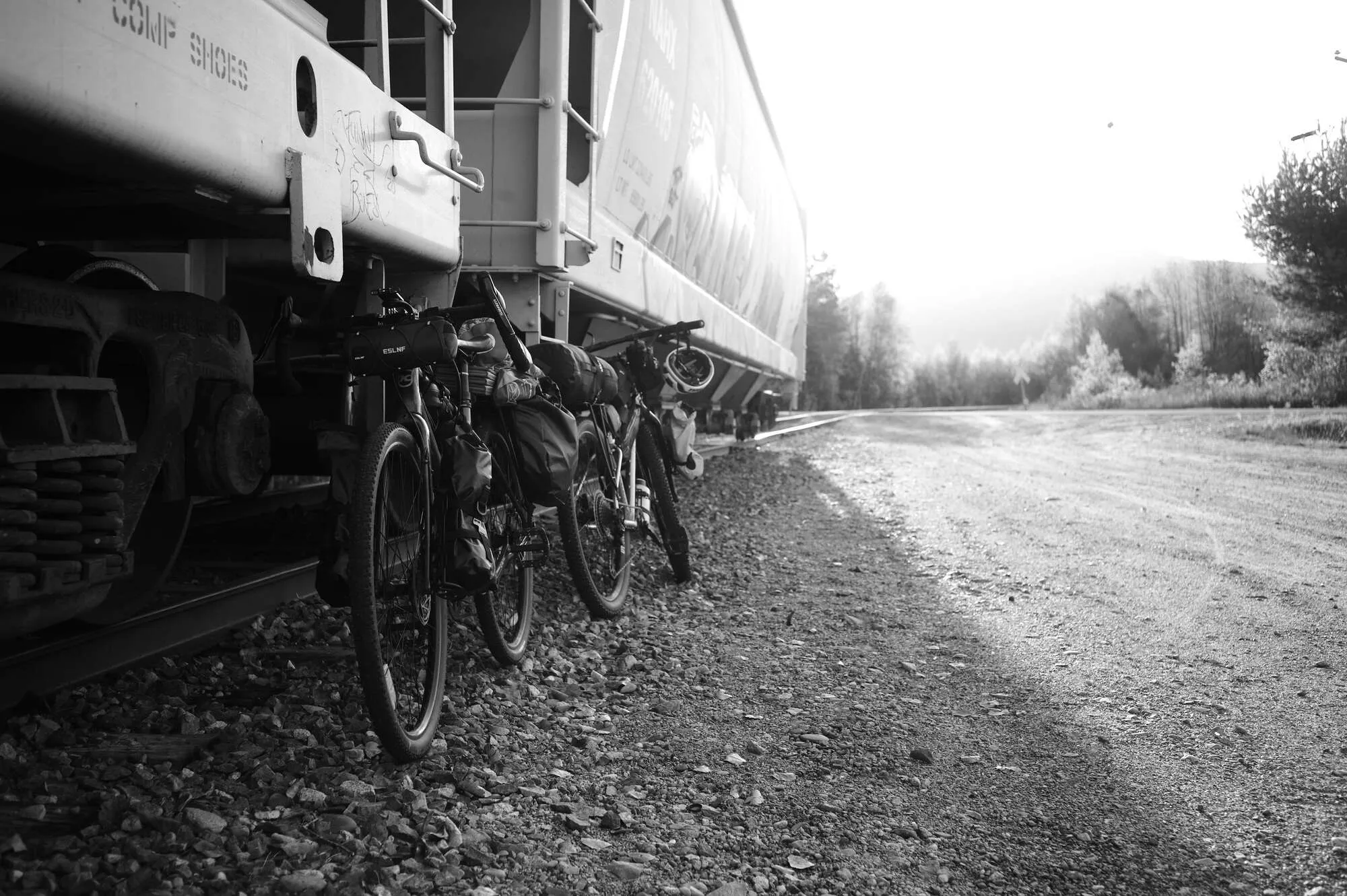 Bikes against the train